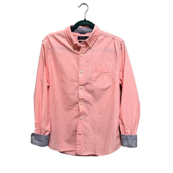 Nautical Coral Denim Shirt size Medium Slim Fit - Picture 1 of 6